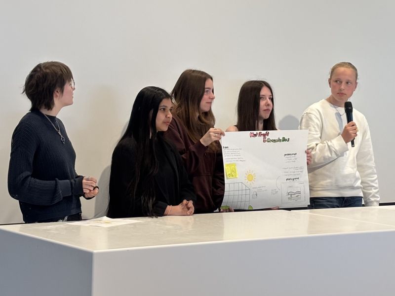 leerlingen presenteren hun oplossing