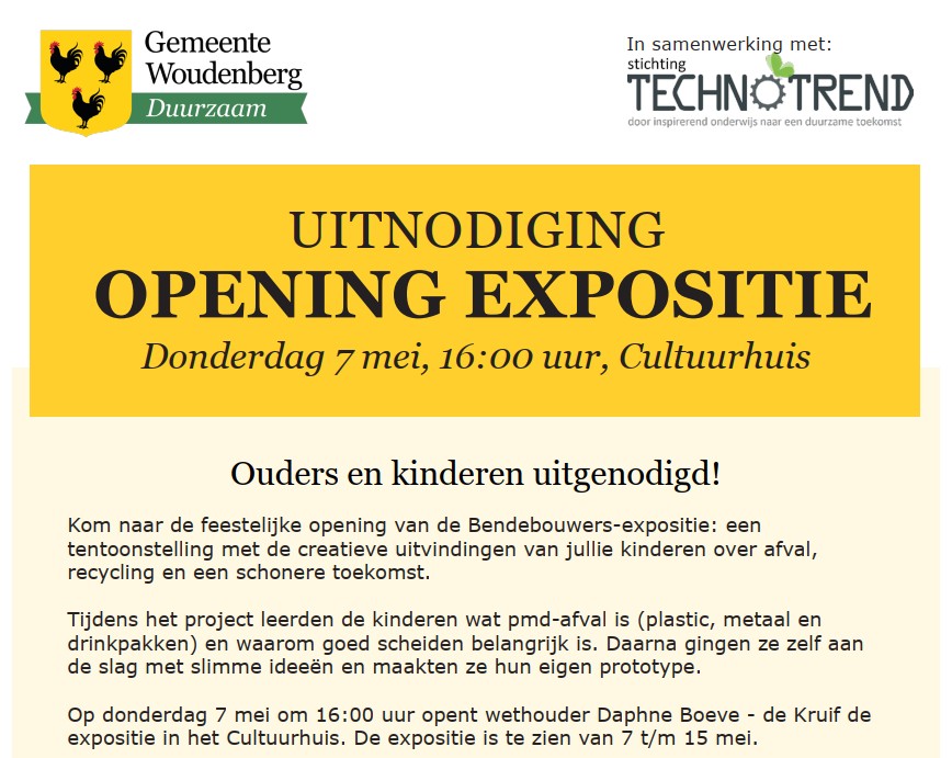 uitnodiging expositie bendebouwers